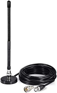 Bingfu CB Antenna BNC PL259 Connector CB Aerial Soft Whip Magnetic Base 27MHz CB Radio Antenna Compatible with Cobra Midland Uniden Maxon President Portable Handheld CB Radio Car Mobile Radio Scanner