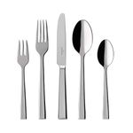 Villeroy & Boch – Victor Cutlery Set 30 Pieces for 6 People, Dishwasher Safe, Rustproof, Knife, Fork, Spoon, Luxury Cutlery Set, Dinner, 18/10 Stainless Steel
