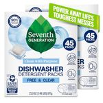 Seventh Generation Natural Dishwasher Detergent Packs, 90 Count