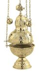 Brass Christian Church Liturgy Thurible Incense Burner Censer (9394 B)