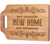 AceThrills Housewarming Gifts New Home - Engraved Bamboo Cutting Board (31 × 22 × 1 cm) - House Warming Gift New Home Women, First New Home Gift Present Idea for Homeowner, Neighbors