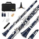 LeSage Bb Clarinet for Students b Flat Clarinet Instrument Beginner with 2 Barrels Clarinet Case Stand Clarinet for School Band