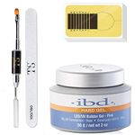 INOG Builder Gel Kit - Extension Set for Nail Strengthening and Art Manicure With 100PCS Forms, Acrylic Brush, and Filer (Pink)