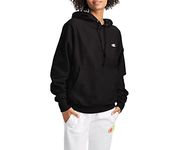 Champion Women's Reverse Weave Boyfriend PO Hood Shirt, Black, Large