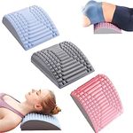 Refresh - Neck & Back Stretcher, Acemend Back Neck Cracker for Lower Back Pain Relief,Sciatica Pain Relief，Multi-Level Adjustable Spine Board for Herniated Disc (Blue+ Gray+ Pink)