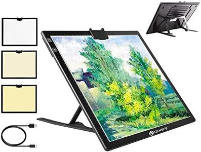 QENSPE Wireless A3 Light Pad for Diamond Art Painting, Rechargeable LED Tracing Light Box, 6-Level Dimmable Diamond Art Light Board, A3 Light Pad with Built-in Stand Diamond Painting Accessories Tools