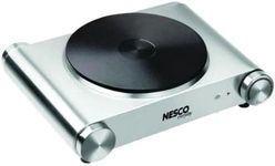 Nesco SB-01 Stainless Steel Electric Burner, 1500-watt, Silver