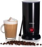 Mixpresso Electric Milk Frother, Latte Art Steamer, Electric Cappuccino Machine And Milk Warmer, Hot Foam Maker and Milk Warmer for Latte, Cappuccinos, Macchiato, Hot Chocolate Milk (Black)