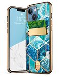 i-Blason Cosmo Wallet Case for iPhone 13 6.1 inch (2021 Release), Slim Designer Wallet Protective Case with Card Holder (Ocean)