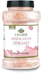 Good Tierra Himalayan Pink Salt in Jar - Coarse, 5 lb - Ideal for Bath Salt, Table Salt Grinders, and Spice Jars