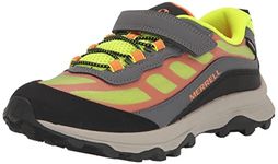 Merrell Kids Boys Moab Speed Low A/C WTRPF Hiking Shoe, Grey/Hi Viz/Orange, 13.5 M US