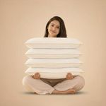 SleepyCat Memory Foam Pillow | Regular Size Orthopedic Support for Neck & Shoulders | No Sagging, Breaking or Flattening | Perforated Real Memory Foam for Airflow | White, Set of 4 (22 x 14 inches)