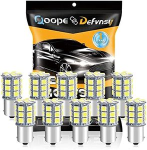 Qoope Pack of 10-1156 BA15S 1141 1003 1073 7506 LED Bulbs 5050 27-SMD Replacement Lamps for 12V Interior RV Camper Trailer Lighting Boat Yard Light Bulbs