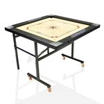 STEP OVER Tournament Full Size 35'' Carrom Board with Stand || 29" with Playing Area with 8 mm Thick Ply || Schools || Colleges || Resorts ||Hotels (1 Coin Set, 1 Striker & 1 Powder)