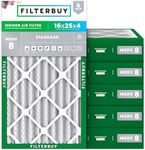 Filterbuy 16x25x4 Air Filter MERV 8