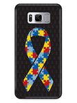 Inspired Cases - 3D Textured Galaxy S9 Case - Protective Phone Cover - Rubber Bumper Cover - Case for Samsung Galaxy S9 - Autism Puzzle Piece Awareness Ribbon Case