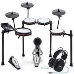 Alesis Nitro Max Kit Electric Drum Set with Quiet Mesh Pads, 10" Dual Zone Snare, Bluetooth, 440+ Sounds, Drumeo, USB MIDI, and Drummer Headphones