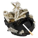 Cool Skeleton Ashtray Sexy Man Cigar Ash Stand Resin Skull Personality Skeleton Figurine Decor Outdoor Indoor Resin Decoration Gift Household Ornaments