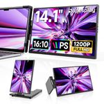 Dopesplay Laptop Screen Extender,14" FHD 1200P IPS External Portable Monitor for Laptop, Plug & Play Dual Screen Monitor for 14"-17" Laptops,Compatible with Mac, Wins, Chrome, Android,Dex
