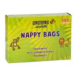 4 x Boxes of 200 Muckypups Disposable Nappy Bags (800 Nappy Bags Total) - Fragranced & Tie Handles