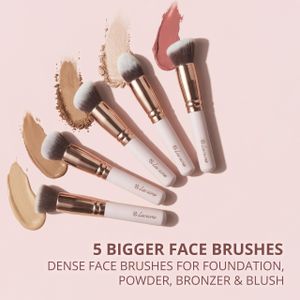 Kabuki 10-Piece Makeup Brush Set – Soft Synthetic Bristles