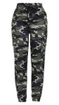 Barfly Fashion New Ladies Cargo Combat Stretch Casual Trousers Womens Slim Fit Sport Jogger (Camouflage, 14)