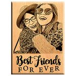 Amazing gifts Unique Friendship Day Gift - Personalize Engraved Wooden Plaque 5X4, Wall Mount