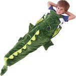 Kids Crocodile Tail Blanket for Girls Toddlers Teens,All Seasons Super Comfty Flannel Fleece Sleeping Bag Soft Crocodile Blanket