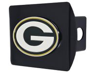 FanMats 22562: Green Bay Packers Black Metal Hitch Cover - 3D Color Emblem