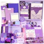 BIGMOTHERS 346pcs Vintage Journal Scrapbook Pack Kit for Art Journaling Bullet, Planners DIY Paper Stickers, Craft Kits Notebook, Collage Album Aesthetic Sticker (Purple 1)