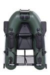 Inflatable Boat Belly Boat Fishing Float Tube with Storage Pockets, Adjustable Straps & Bracket for Trolling Motor, Loading Capacity 400lbs (Army Green)