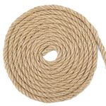 G2PLUS 8mm Jute Hemp Rope, 4-Ply Natural Thick Rope, 10M Strong Craft Twine for Gardening Bundling Camping Decorating