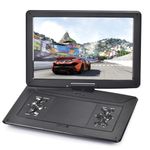 YOOHOO17.9" Portable DVD Player with15.6" Large HD Swivel Screen,Built-in Rechargeable Battery, Supports All-Region, multi region,car dvd players for kids,Earphone/SD Card/USB/AV-in/AV-out