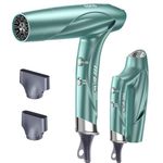 Best Gift for Hair Care, 1400W Brushless Motor Ionic Hair Dryer, Light-weight Travel Folding Blow Dryer, Llano Professional Salon Fast Drying Hairdryer with Hair Care Ions, Hot&Cold Cycles, 120V