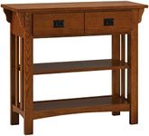 Leick Home 8261 Mission Impeccable Bookshelf with Drawers, Medium Oak