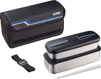 Thermos DSD-1104W L-BK Stainless Steel Fresh Lunch Box, 33.8 fl oz (1,100 ml), Line Black