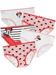 Disney Girls Minnie Mouse Underwear Pack of 5 Red Age 2 to 3 Years