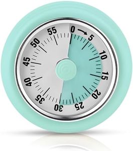 Wind Up Kitchen Timers, 60 Minute Mechanical Visual Timer Outlet Magnetic Countdown for Classroom Cooking Fitness Baking Studying Teaching,Home MOD ADHD Tools Homeschool Supplies for Kids Seniors