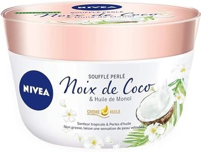 NIVEA Baume Corps Soufflé Perlé (1 x 200 ml), soin corps hydratation 24 h, baume hydratant à l'huile de monoï et au parfum tropical de noix de coco