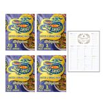 Sauce Mix Bundle which Contains Blue Dragon Oyster & Spring Onion Stir Fry Sauce 120g - Pack of 4 with Grocery List Card