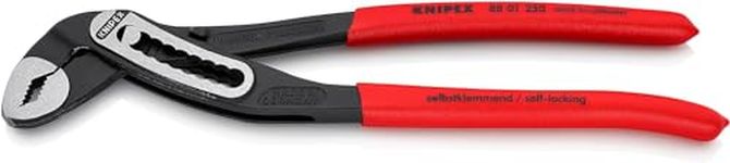 KNIPEX Alligator Water Pump Pliers, 250 mm, Nuts to 46 mm, Pipes to 50 mm, Robust Construction, Self-Locking, Pipe Wrench, 88 01 250