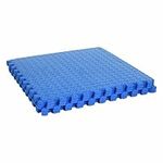 Sarah Mat Foam Exercise Mats, 60 X 60 cm 1.2cm Gym Flooring Mat, Interlocking Puzzle EVA Floor Tiles, Non slip Rubber Cushion For Home Workout, Yoga matting, Bonus Adhesives (Blue)