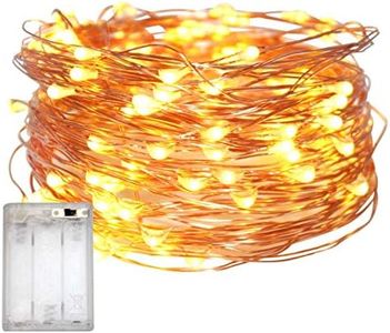 Fairy Christmas Lights Battery Operated, 20M/66ft/200 LED Warm White String Light, Waterproof Battery Case, Indoor Lights for Xmas Tree Wedding,Party Events Garden Spring Decoration