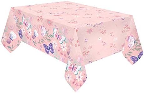 amscan 9909724 - Tovaglia Flutter, di carta, dimensioni 120 x 180 cm, motivo farfalle, compleanno dei bambini