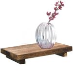 Wooden Small Tray Wood Soap Holder Creative Home Kitchen Home Wooden Base Bracket Ornament for Bottles Plant Makeup Tissues Candles Guest Jewelry Soap Decor