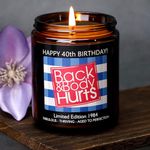 40th Birthday Gifts Women Men, 40th Birthday Decorations for Women Men, Funny 40th Birthday Candle Gifts for Her Him Mom Husband Wife Best Friends Sister, 1984 40 Year Old Gift Ideas