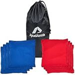 ApudArmis All Weather Cornhole Bean Bags, Set of 8 Regulation Weather Resistant Cornhole Bags for Cornhole Toss Games (Includes Carry Bag)