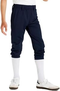 DEVOROPA 2T/3T/4T/5T to Big Kids Youth Boys Baseball Pants Girls Softball Pants Fast Pitch Tee Ball Practice Pants Pockets Navy Blue 2T
