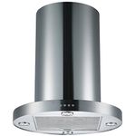 Cookology TUB350SS/A++ Energy A++ Rated 60cm Tubular Island Cooker Extractor Hood, 3 Speeds 750m3/hr, 4 LED Lights, 600mm Extractor Fan Recirculating - in Stainless Steel