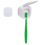 Toothbrush Holder Sanitizer with Toothbrushes Clean Function and Power-Saving U V light Exposure, Travel Toothbrush Case with magnetic holder Wall Mount, Rechargeable Toothbrush Sterilizer